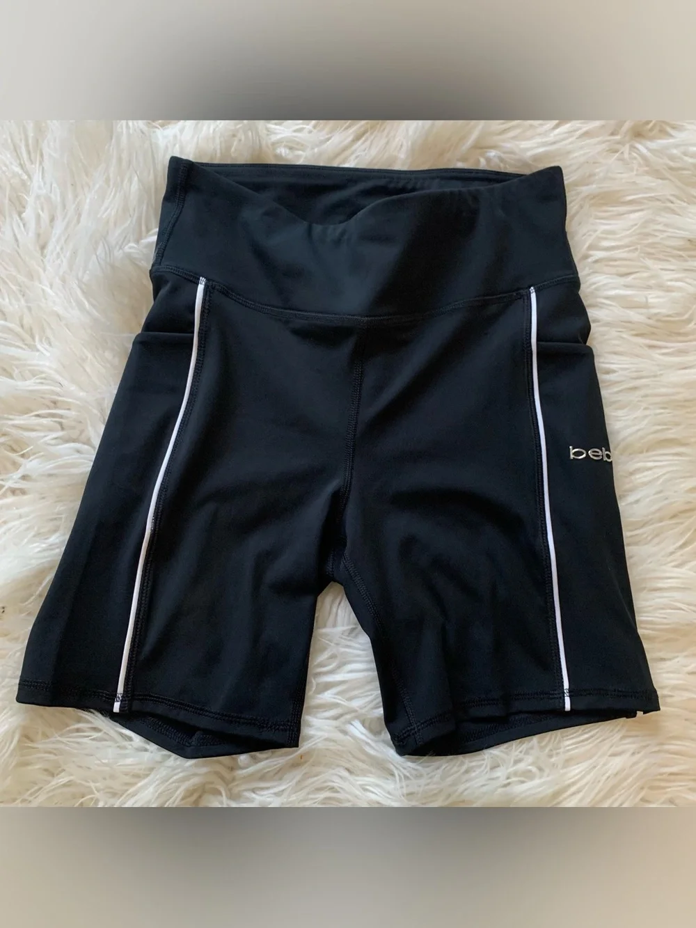 Bebe Sport Athletic Shorts Black Size Medium